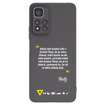 Picasee silikónový čierny obal pre Xiaomi Redmi Note 11 Pro+ 5G - Kazma - MĚLI BYSTE SE DO TOHO PUSTIT
