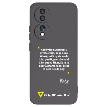 Picasee silikónový čierny obal pre Honor 70 - Kazma - MĚLI BYSTE SE DO TOHO PUSTIT