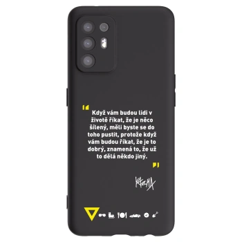 Picasee silikónový čierny obal pre OPPO A94 5G - Kazma - MĚLI BYSTE SE DO TOHO PUSTIT