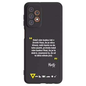 Picasee silikónový čierny obal pre Samsung Galaxy A23 A235F 4G - Kazma - MĚLI BYSTE SE DO TOHO PUSTIT