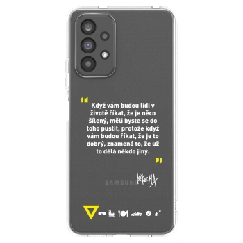 Picasee silikónový prehľadný obal pre Samsung Galaxy A73 5G - Kazma - MĚLI BYSTE SE DO TOHO PUSTIT