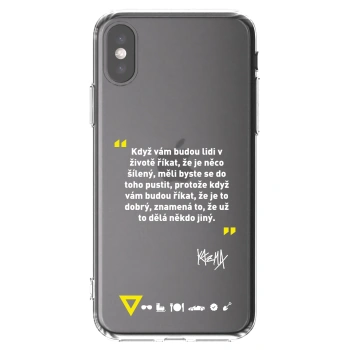 Picasee silikónový prehľadný obal pre Apple iPhone X/XS - Kazma - MĚLI BYSTE SE DO TOHO PUSTIT