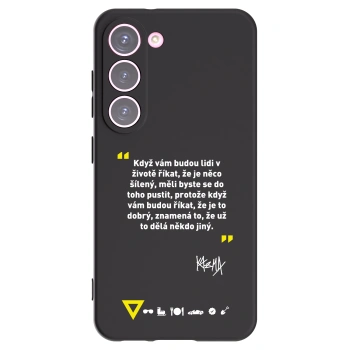 Picasee silikónový čierny obal pre Samsung Galaxy S23 5G - Kazma - MĚLI BYSTE SE DO TOHO PUSTIT