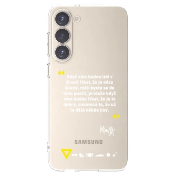 Picasee silikónový prehľadný obal pre Samsung Galaxy S23+ 5G - Kazma - MĚLI BYSTE SE DO TOHO PUSTIT