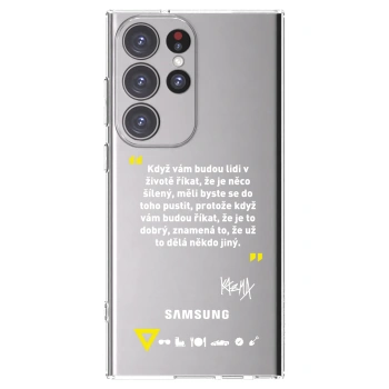 Picasee silikónový prehľadný obal pre Samsung Galaxy S23 Ultra 5G - Kazma - MĚLI BYSTE SE DO TOHO PUSTIT
