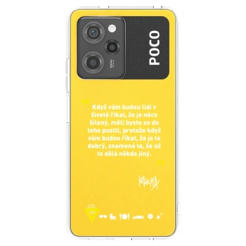 Picasee silikónový prehľadný obal pre Xiaomi Poco X5 Pro - Kazma - MĚLI BYSTE SE DO TOHO PUSTIT
