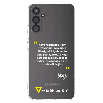 Picasee silikónový prehľadný obal pre Samsung Galaxy A34 5G A346B - Kazma - MĚLI BYSTE SE DO TOHO PUSTIT
