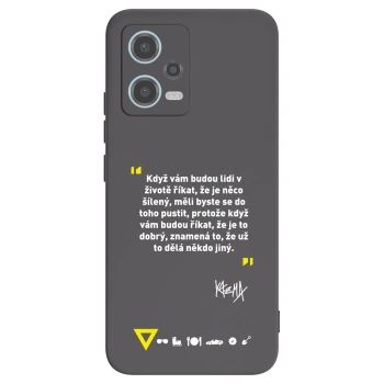 Picasee silikónový čierny obal pre Xiaomi Redmi Note 12 5G - Kazma - MĚLI BYSTE SE DO TOHO PUSTIT