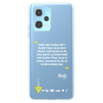 Picasee silikónový prehľadný obal pre Xiaomi Redmi Note 12 5G - Kazma - MĚLI BYSTE SE DO TOHO PUSTIT