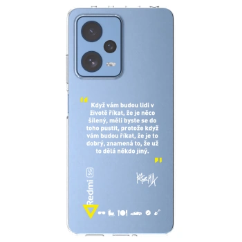 Picasee silikónový prehľadný obal pre Xiaomi Redmi Note 12 Pro 5G - Kazma - MĚLI BYSTE SE DO TOHO PUSTIT