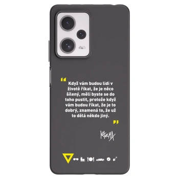 Picasee silikónový čierny obal pre Xiaomi Redmi Note 12 Pro+ 5G - Kazma - MĚLI BYSTE SE DO TOHO PUSTIT