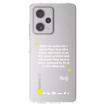 Picasee silikónový prehľadný obal pre Xiaomi Redmi Note 12 Pro+ 5G - Kazma - MĚLI BYSTE SE DO TOHO PUSTIT