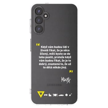 Picasee silikónový prehľadný obal pre Samsung Galaxy A14 5G A146P - Kazma - MĚLI BYSTE SE DO TOHO PUSTIT