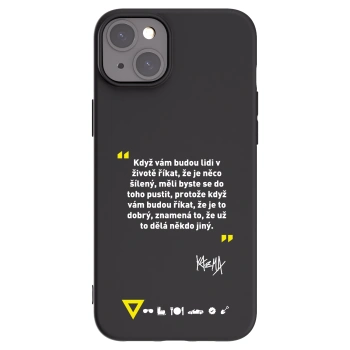 Picasee silikónový čierny obal pre Apple iPhone 15 Plus - Kazma - MĚLI BYSTE SE DO TOHO PUSTIT