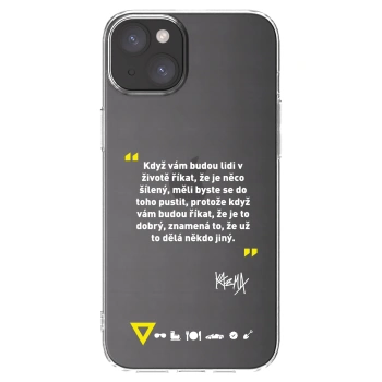 Picasee silikónový prehľadný obal pre Apple iPhone 15 Plus - Kazma - MĚLI BYSTE SE DO TOHO PUSTIT