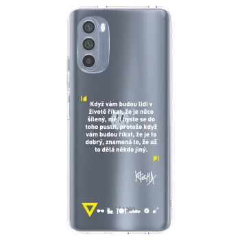 Picasee silikónový prehľadný obal pre Motorola Moto G62 - Kazma - MĚLI BYSTE SE DO TOHO PUSTIT