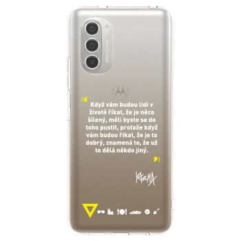 Picasee silikónový prehľadný obal pre Motorola Moto G51 - Kazma - MĚLI BYSTE SE DO TOHO PUSTIT
