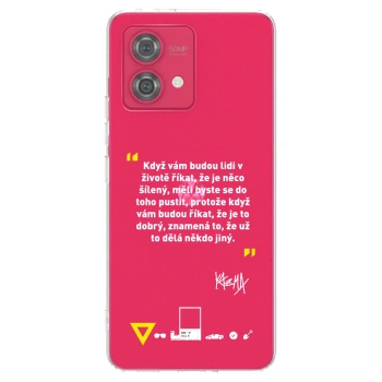 Picasee silikónový prehľadný obal pre Motorola Moto G84 5G - Kazma - MĚLI BYSTE SE DO TOHO PUSTIT