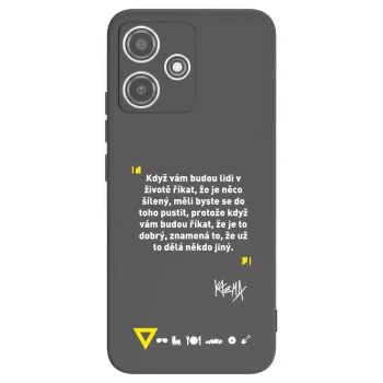 Picasee silikónový čierny obal pre Xiaomi Redmi 12 5G - Kazma - MĚLI BYSTE SE DO TOHO PUSTIT