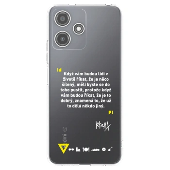 Picasee silikónový prehľadný obal pre Xiaomi Redmi 12 5G - Kazma - MĚLI BYSTE SE DO TOHO PUSTIT