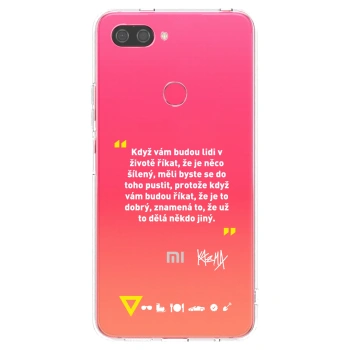 Picasee silikónový prehľadný obal pre Xiaomi Mi 8 Lite - Kazma - MĚLI BYSTE SE DO TOHO PUSTIT