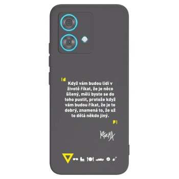 Picasee silikónový čierny obal pre Motorola Edge 40 Neo - Kazma - MĚLI BYSTE SE DO TOHO PUSTIT