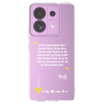 Picasee silikónový prehľadný obal pre Xiaomi Redmi Note 13 Pro 5G - Kazma - MĚLI BYSTE SE DO TOHO PUSTIT
