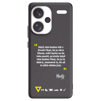 Picasee silikónový čierny obal pre Xiaomi Redmi Note 13 Pro+ 5G - Kazma - MĚLI BYSTE SE DO TOHO PUSTIT