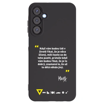 Picasee silikónový čierny obal pre Samsung Galaxy A25 A256B 5G - Kazma - MĚLI BYSTE SE DO TOHO PUSTIT