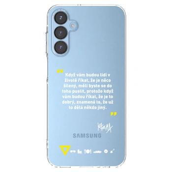 Picasee silikónový prehľadný obal pre Samsung Galaxy A15 A156B 5G - Kazma - MĚLI BYSTE SE DO TOHO PUSTIT
