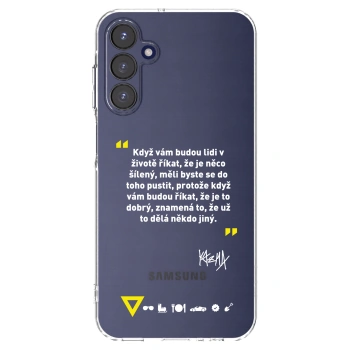 Picasee silikónový prehľadný obal pre Samsung Galaxy A15 A155F 4G - Kazma - MĚLI BYSTE SE DO TOHO PUSTIT