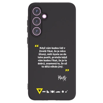 Picasee silikónový čierny obal pre Samsung Galaxy A35 5G A356B - Kazma - MĚLI BYSTE SE DO TOHO PUSTIT