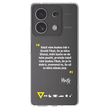 Picasee silikónový prehľadný obal pre Xiaomi Redmi Note 13 4G - Kazma - MĚLI BYSTE SE DO TOHO PUSTIT