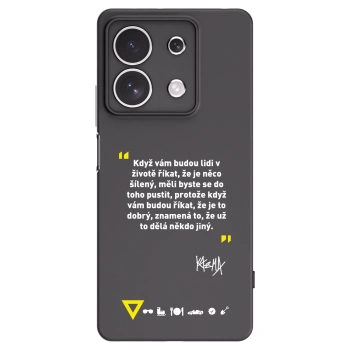 Picasee silikónový čierny obal pre Xiaomi Redmi Note 13 4G - Kazma - MĚLI BYSTE SE DO TOHO PUSTIT
