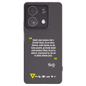 Picasee silikónový čierny obal pre Xiaomi Redmi Note 13 Pro 4G - Kazma - MĚLI BYSTE SE DO TOHO PUSTIT