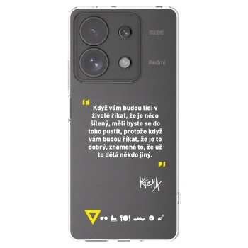 Picasee silikónový prehľadný obal pre Xiaomi Redmi Note 13 Pro 4G - Kazma - MĚLI BYSTE SE DO TOHO PUSTIT