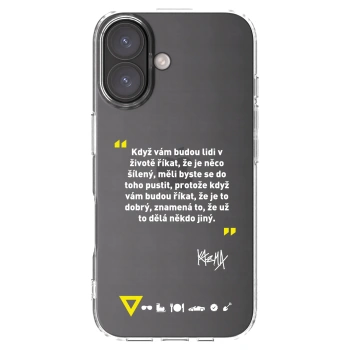 Picasee silikónový prehľadný obal pre Apple iPhone 16 - Kazma - MĚLI BYSTE SE DO TOHO PUSTIT