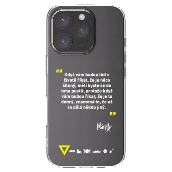 Picasee silikónový prehľadný obal pre Apple iPhone 16 Pro - Kazma - MĚLI BYSTE SE DO TOHO PUSTIT