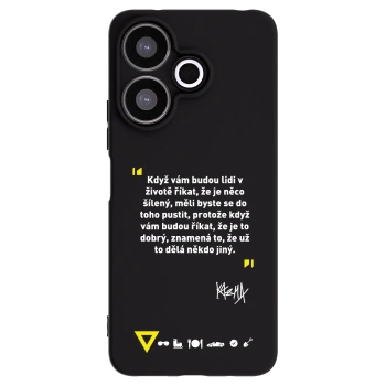 Picasee silikónový čierny obal pre Xiaomi Redmi 13 4G - Kazma - MĚLI BYSTE SE DO TOHO PUSTIT