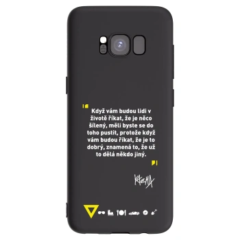 Picasee silikónový čierny obal pre Samsung Galaxy S8 G950F - Kazma - MĚLI BYSTE SE DO TOHO PUSTIT
