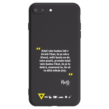 Picasee silikónový čierny obal pre Apple iPhone 8 Plus - Kazma - MĚLI BYSTE SE DO TOHO PUSTIT