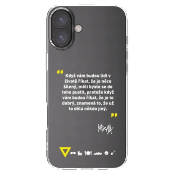 Picasee silikónový prehľadný obal pre Apple iPhone 16 Plus - Kazma - MĚLI BYSTE SE DO TOHO PUSTIT