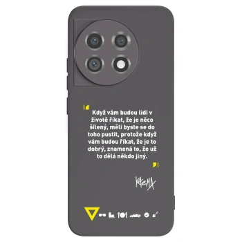 Picasee silikónový čierny obal pre OnePlus 11 5G - Kazma - MĚLI BYSTE SE DO TOHO PUSTIT