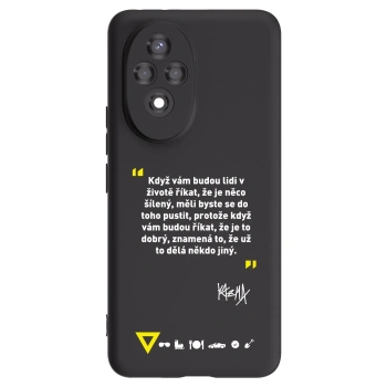 Picasee silikónový čierny obal pre Honor 200 Pro 5G - Kazma - MĚLI BYSTE SE DO TOHO PUSTIT