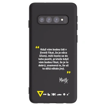 Picasee silikónový čierny obal pre Samsung Galaxy S10 G973 - Kazma - MĚLI BYSTE SE DO TOHO PUSTIT