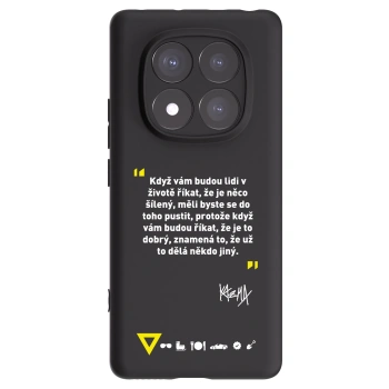 Picasee silikónový čierny obal pre Xiaomi Redmi Note 14 Pro+ 5G - Kazma - MĚLI BYSTE SE DO TOHO PUSTIT