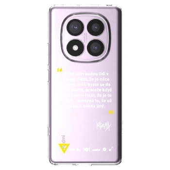 Picasee silikónový prehľadný obal pre Xiaomi Redmi Note 14 Pro 5G - Kazma - MĚLI BYSTE SE DO TOHO PUSTIT
