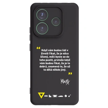 Picasee silikónový čierny obal pre Xiaomi Redmi Note 14 5G - Kazma - MĚLI BYSTE SE DO TOHO PUSTIT