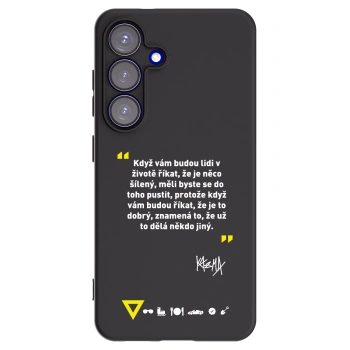 Picasee silikónový čierny obal pre Samsung Galaxy S25 5G - Kazma - MĚLI BYSTE SE DO TOHO PUSTIT
