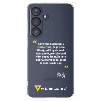 Picasee silikónový prehľadný obal pre Samsung Galaxy S25 5G - Kazma - MĚLI BYSTE SE DO TOHO PUSTIT